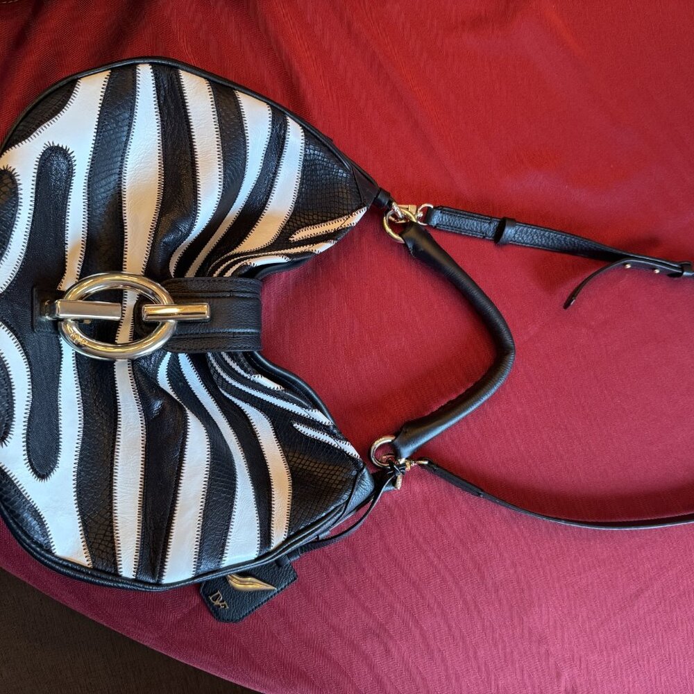 Diane Von Furstenberg Zebra Leather purse